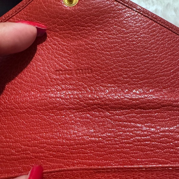 Miu Miu Pink Leather wallet with Envelope Design - Picture 7 of 8